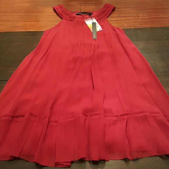 Development Red Silk Dress - Picture 1 of 4